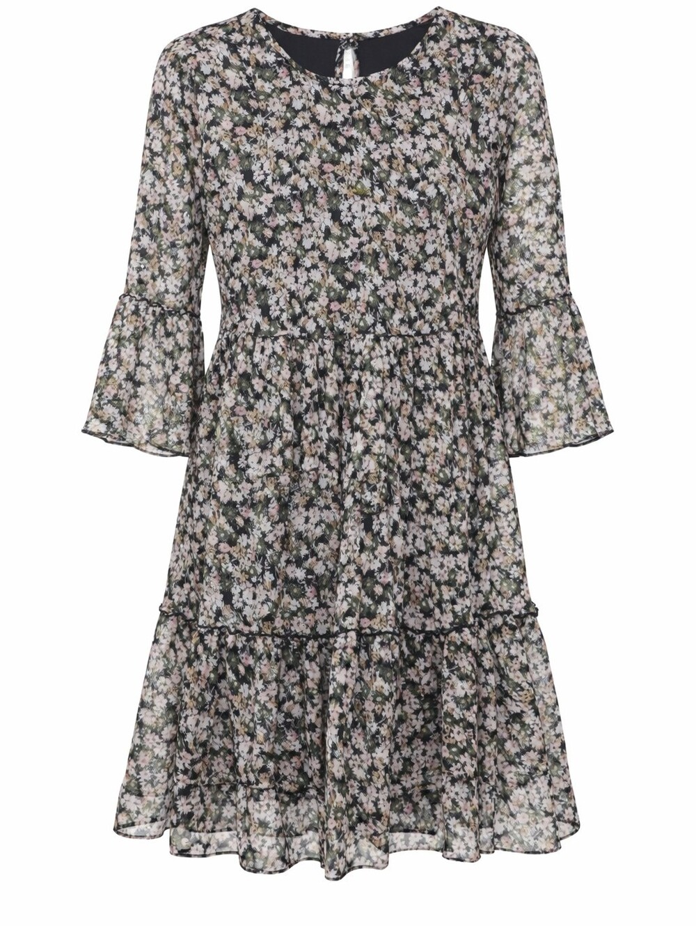 Brand New Never Worn. Wonder Nation Brown Pink And Green Flowered Girls Dress.